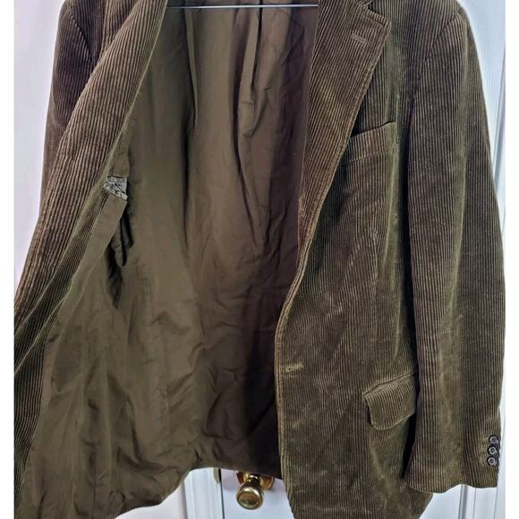 Vintage Polo Ralph Lauren Green 3 Button Corduroy Blazer Jacket Sz Men’s Medium - Picture 16 of 16